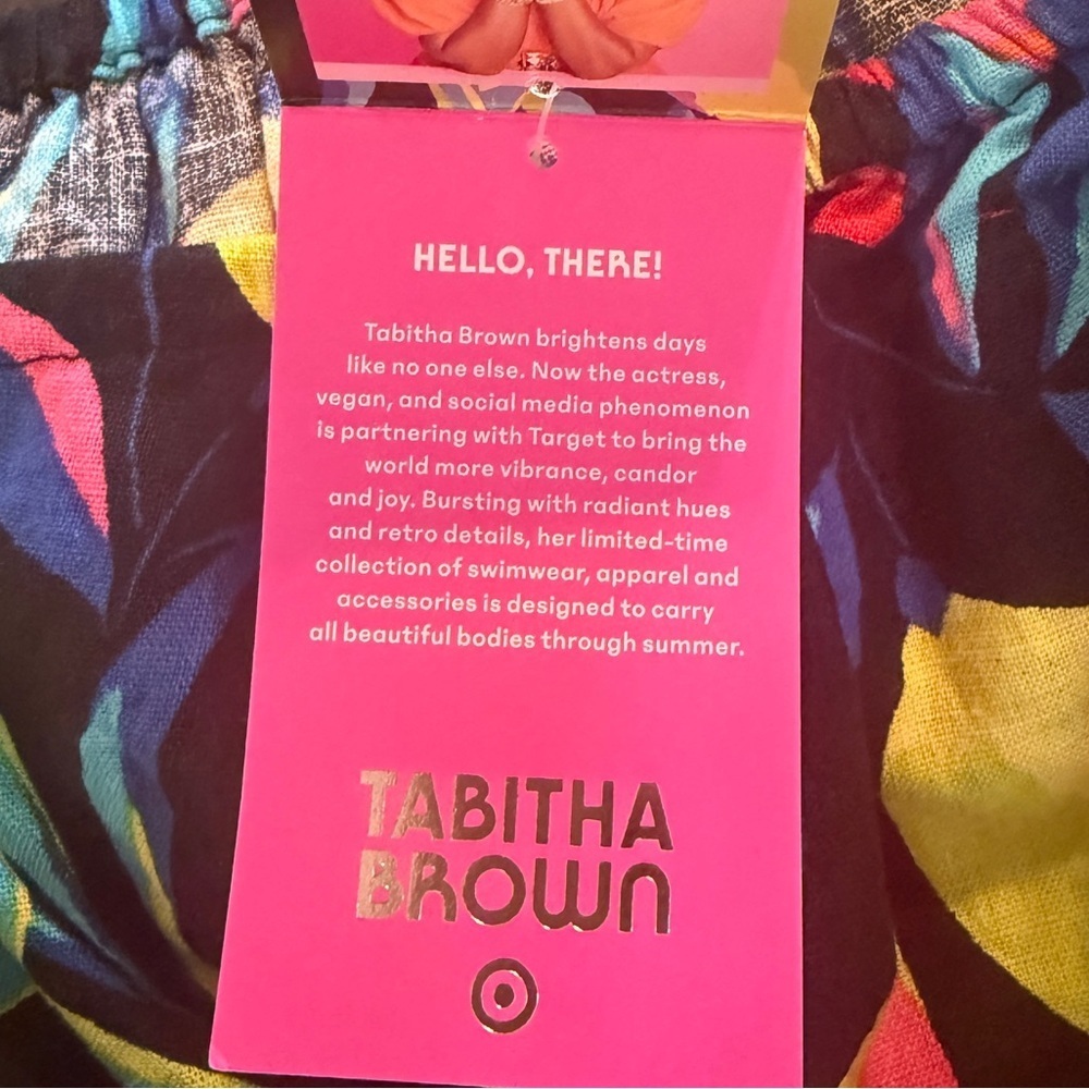 Tabitha Brown x Target NWT Lemon Print Bardot Top Women’s Size Medium - Picture 9 of 14